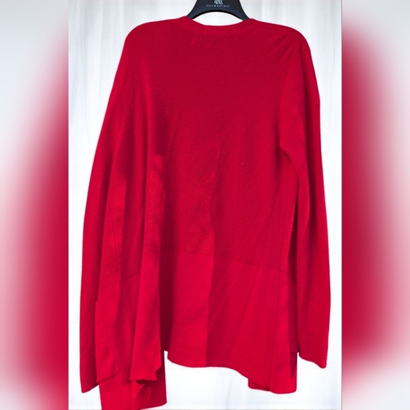 Croft & Barrow Classic Ribbed Open-Front CardiganColor: Red, Size: LARGE (EUC) - Picture 7 of 8